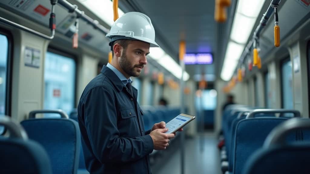 Technicien en train d