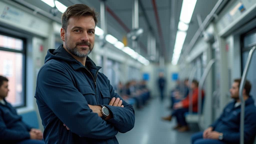 Technicien en train d