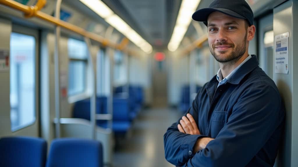 Technicien en train d