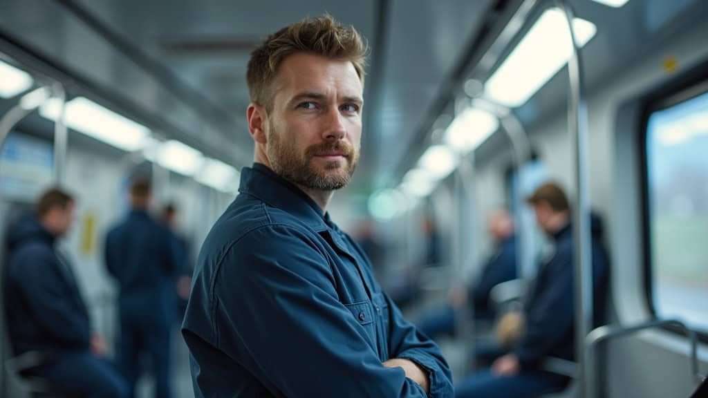 Technicien en train d