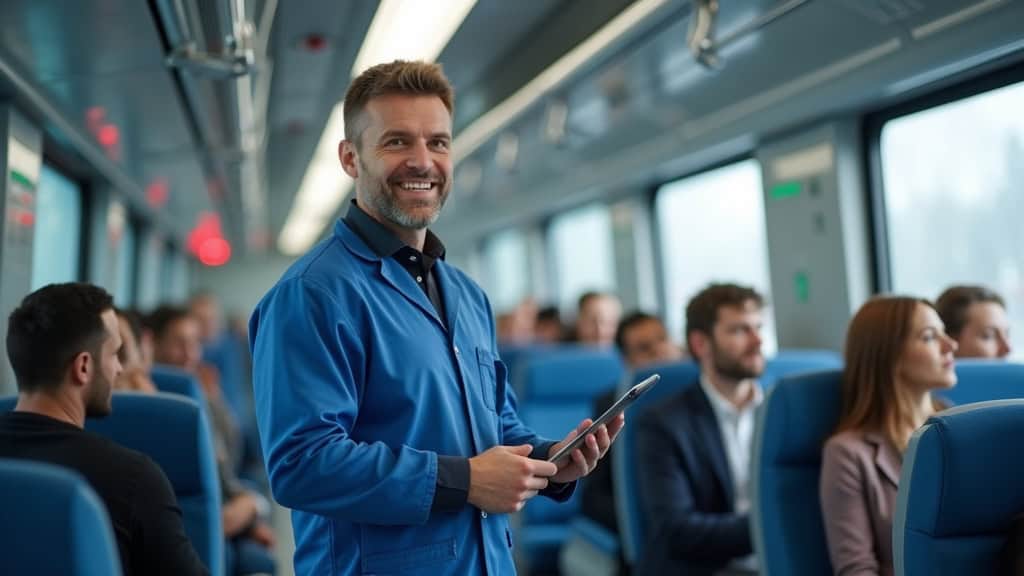 Technicien en train d