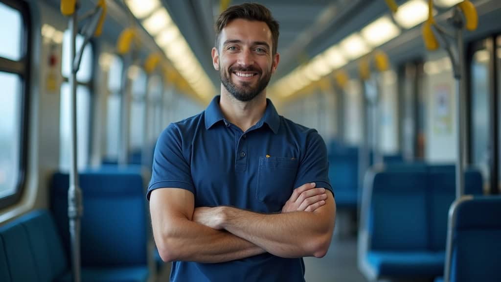 Technicien en train d