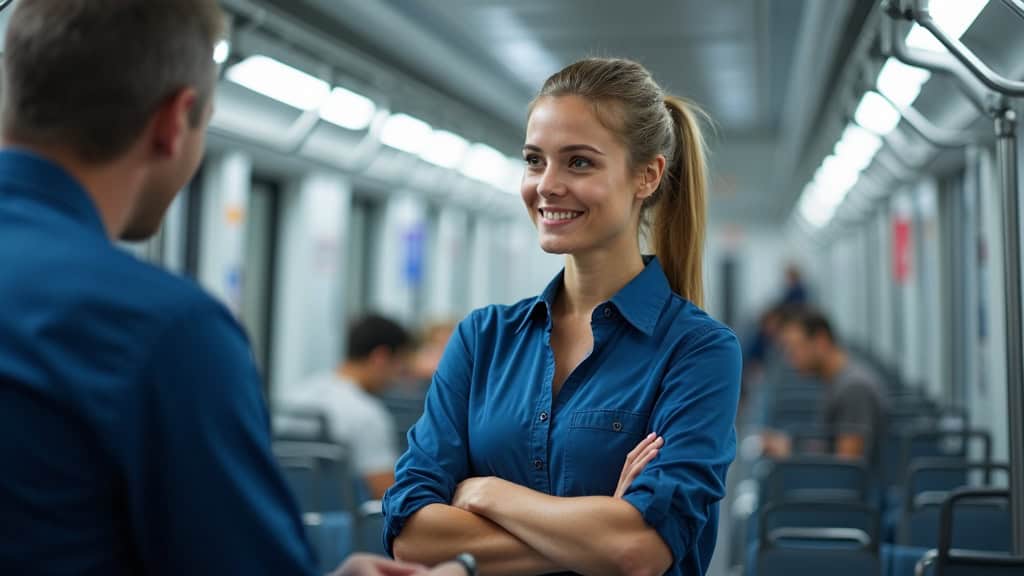 Technicien en train d