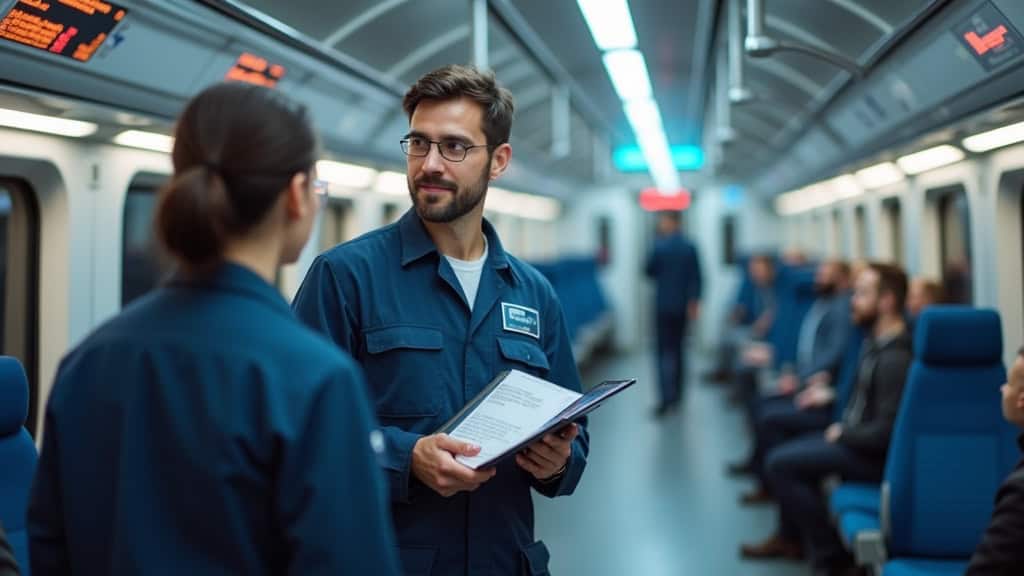 Technicien en train d