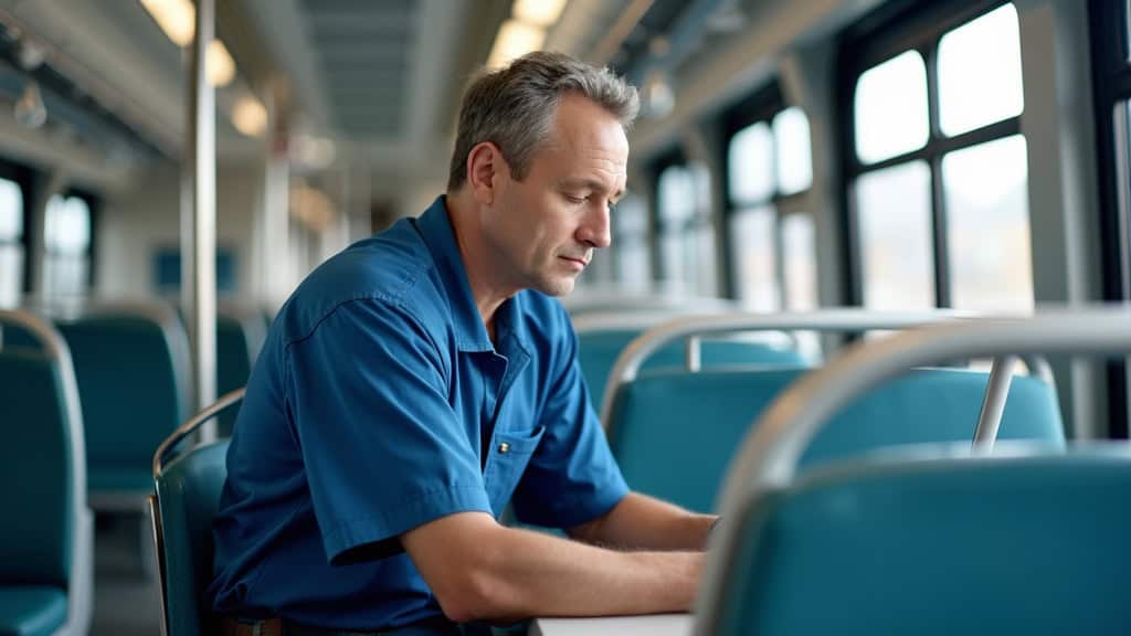 Technicien en train d