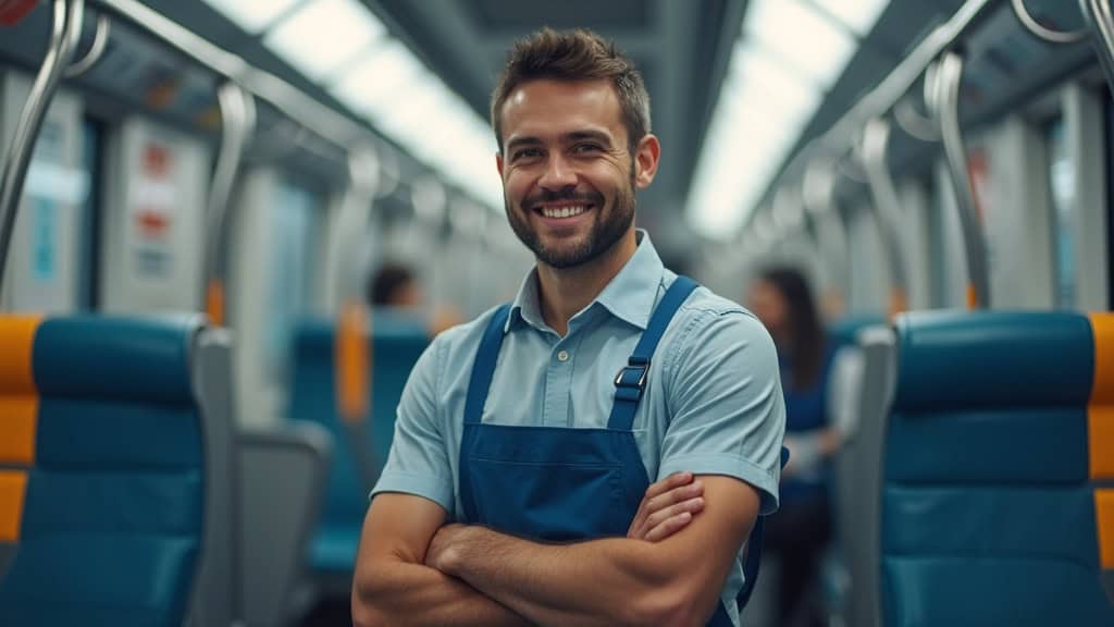 Technicien en train d