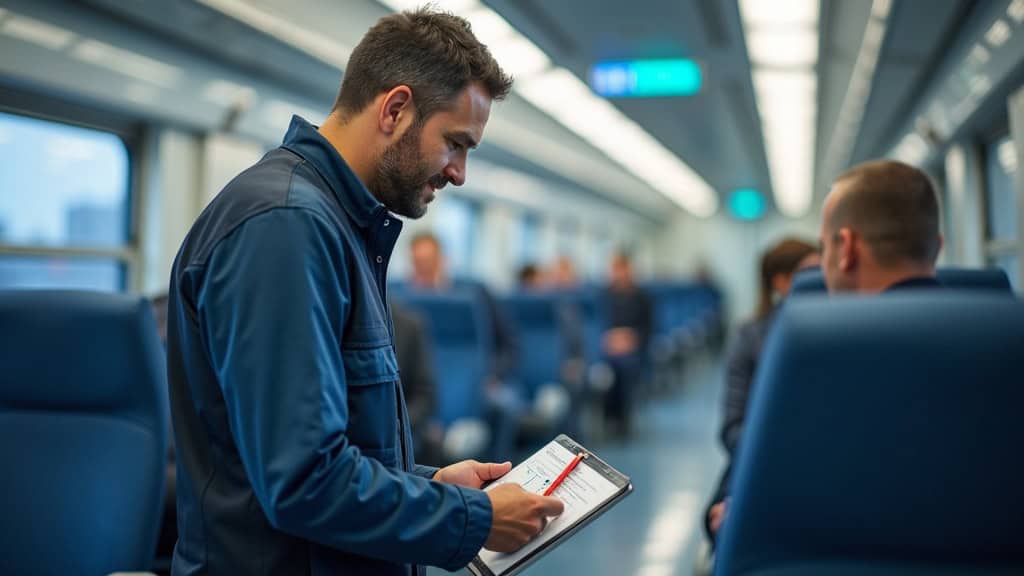 Technicien en train d