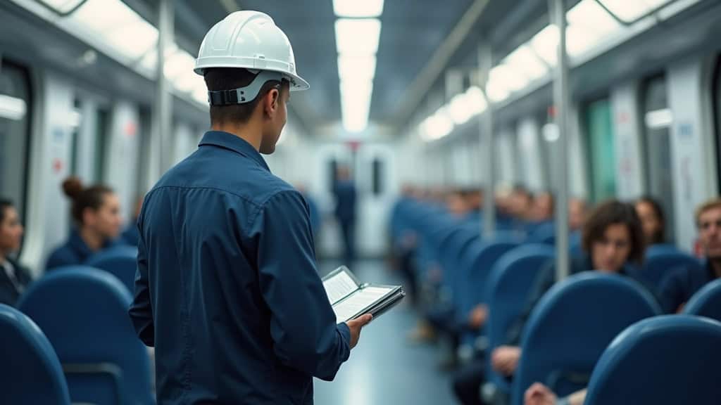 Technicien en train d