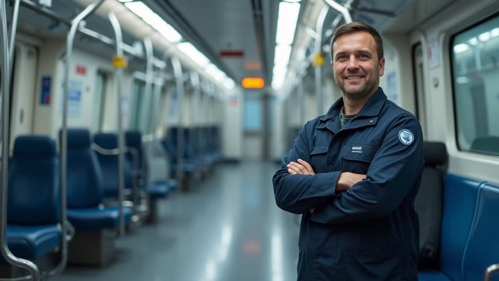 Technicien en train d