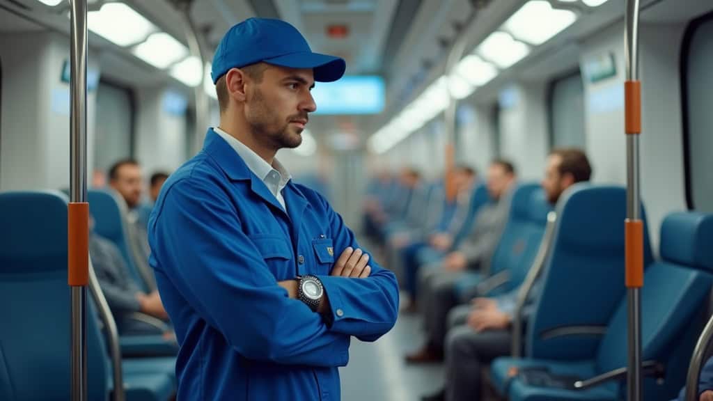 Technicien en train d