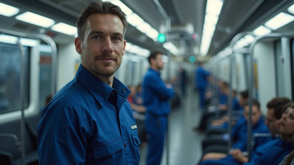 Technicien en train d