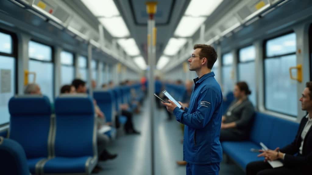 Technicien en train d