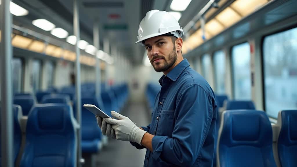 Technicien en train d