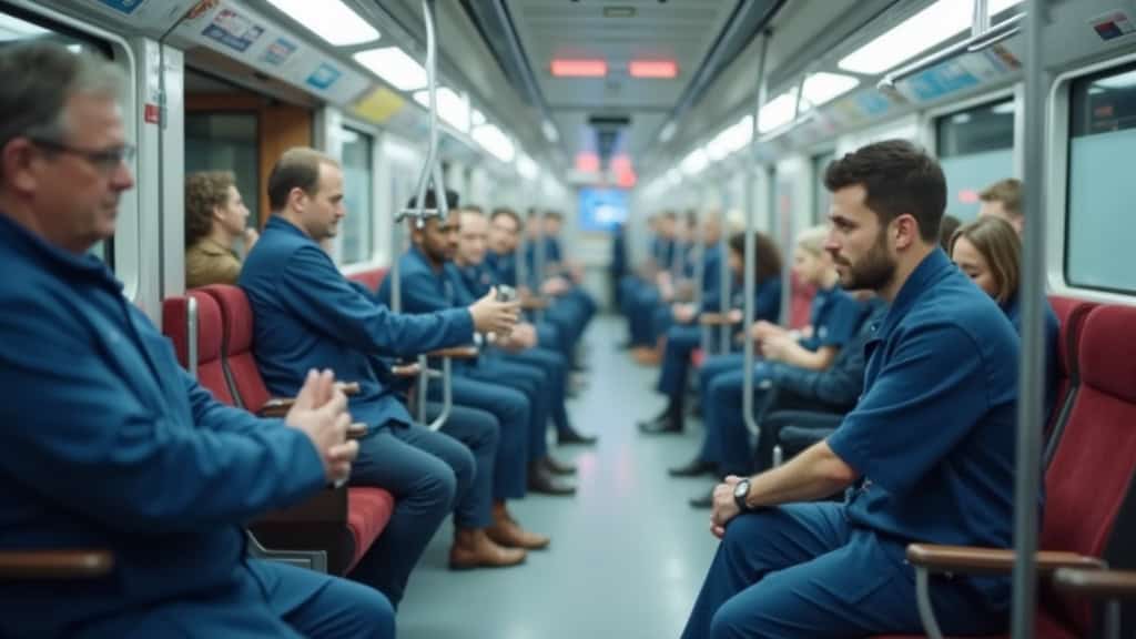 Technicien en train d