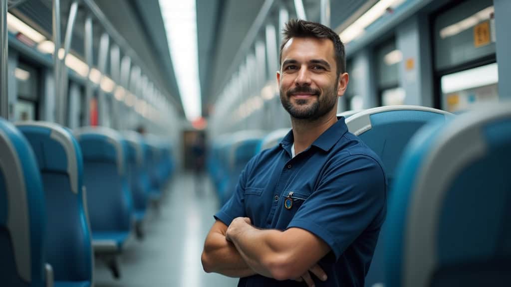 Technicien en train d