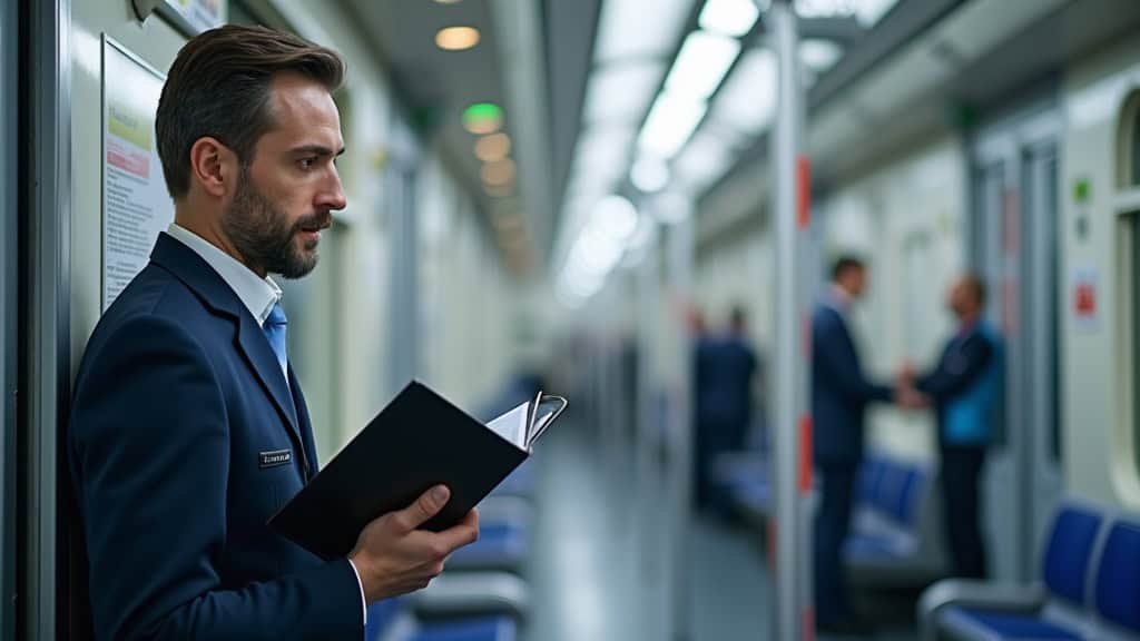 Technicien en train d