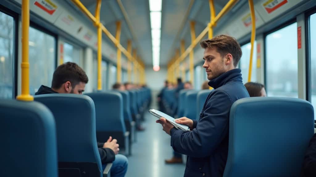 Technicien en train d