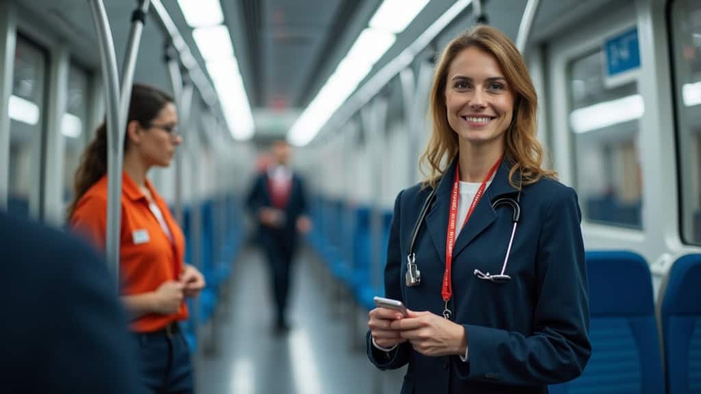 Technicien en train d