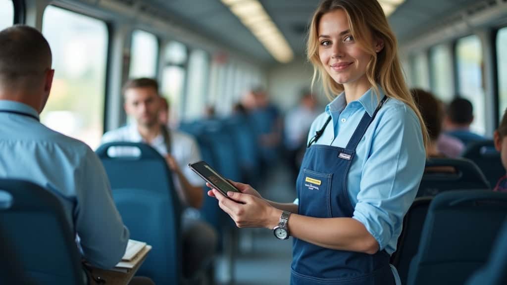 Technicien en train d