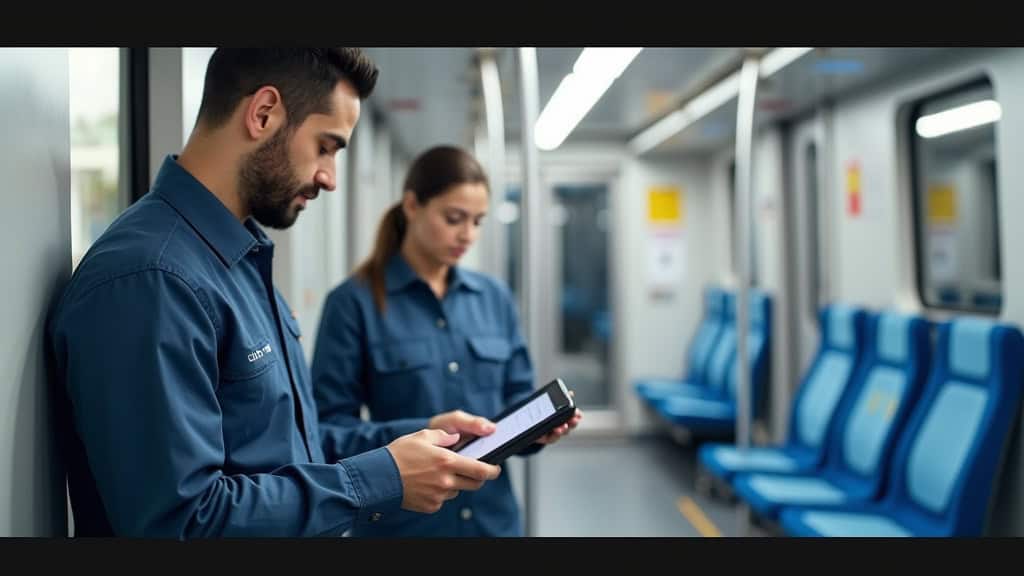 Technicien en train d