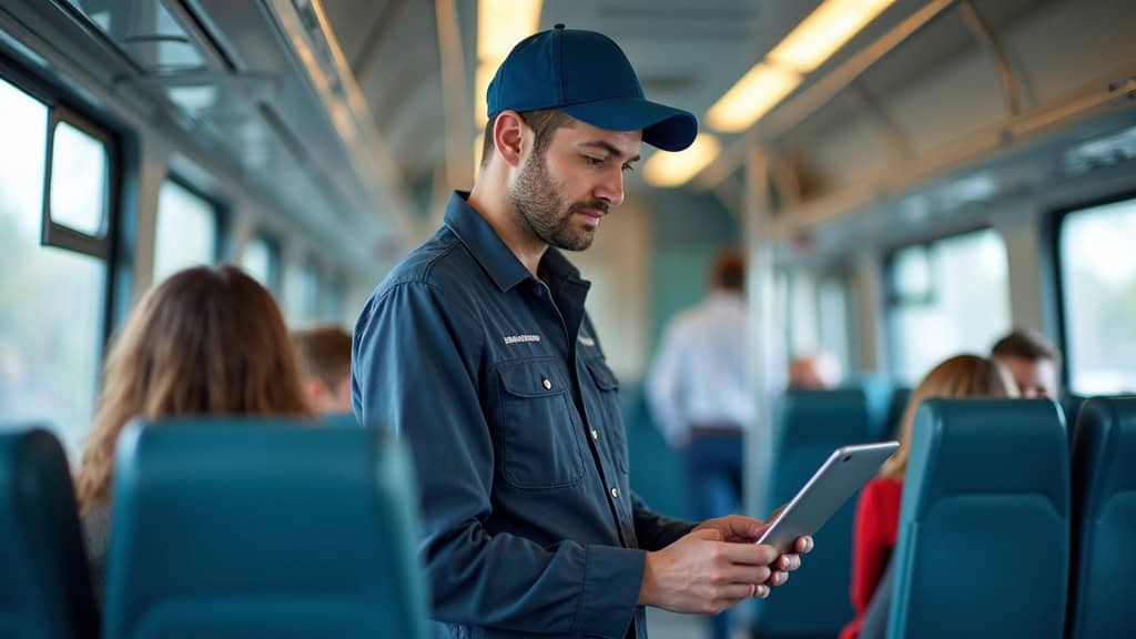 Technicien en train d