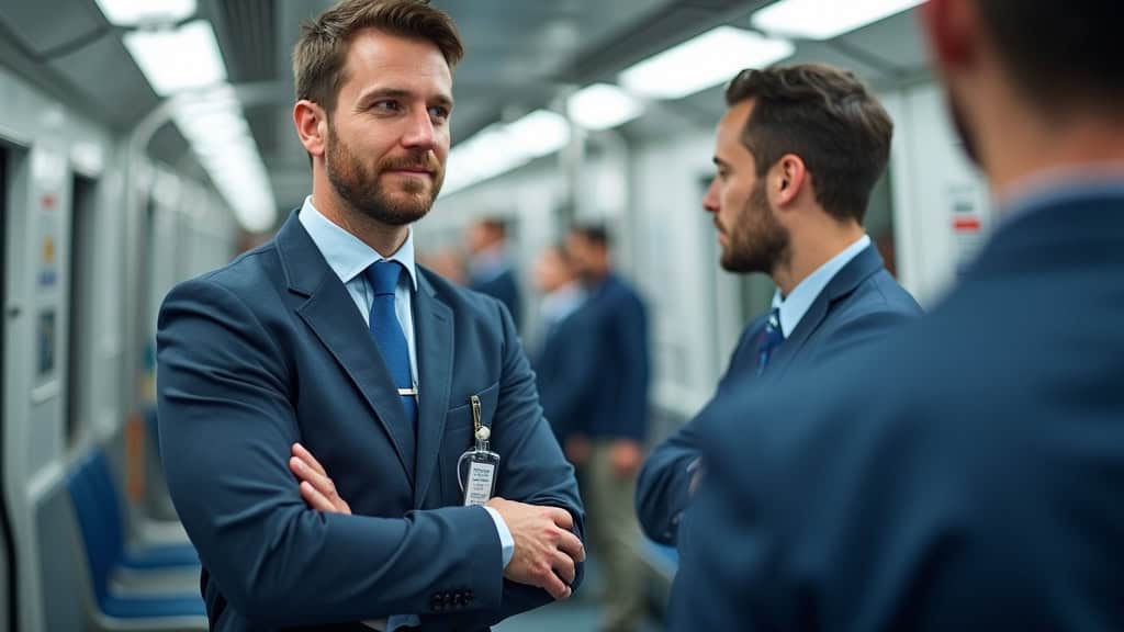 Technicien en train d