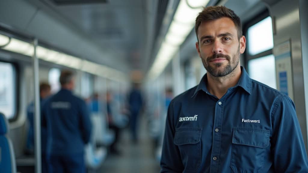 Technicien en train d