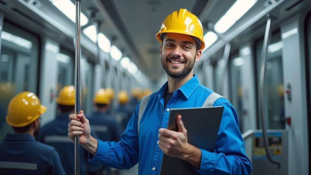 Technicien en train d