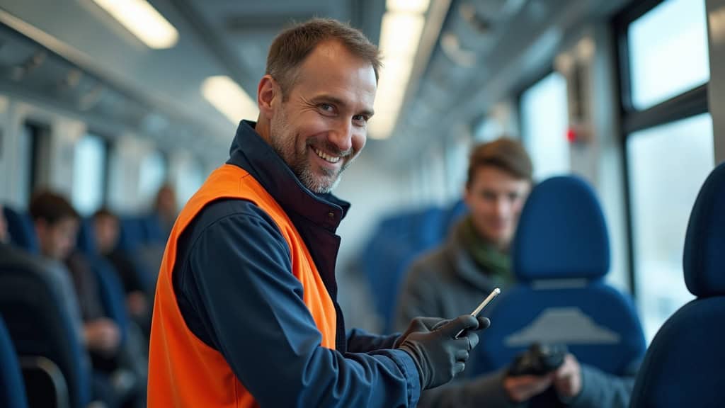 Technicien en train d