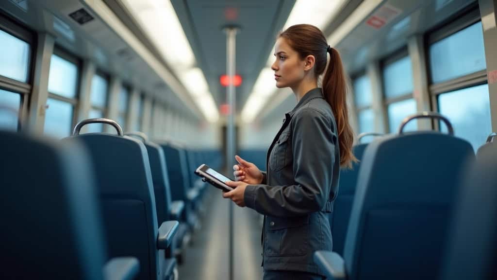 Technicien en train d