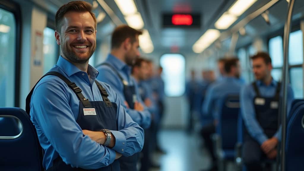 Technicien en train d