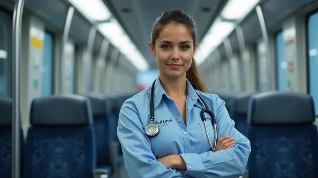 Technicien en train d