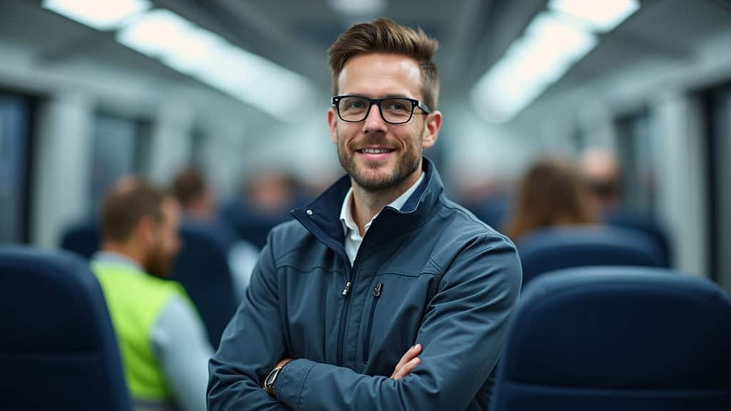 Technicien en train d