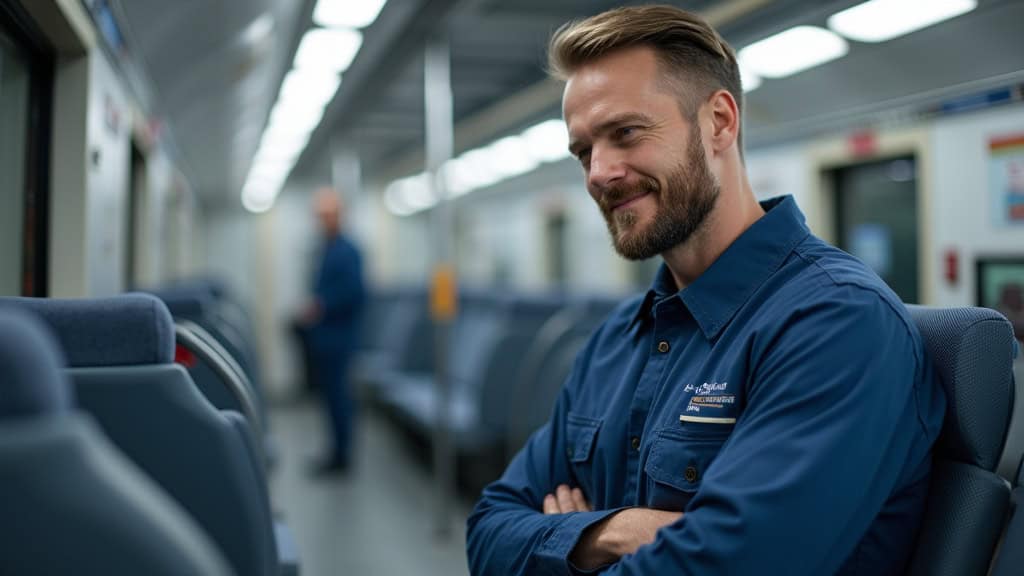 Technicien en train d