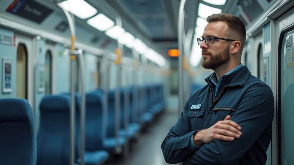 Technicien en train d