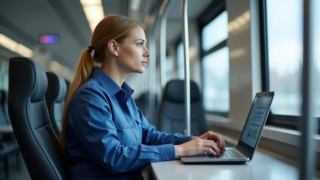 Technicien en train d