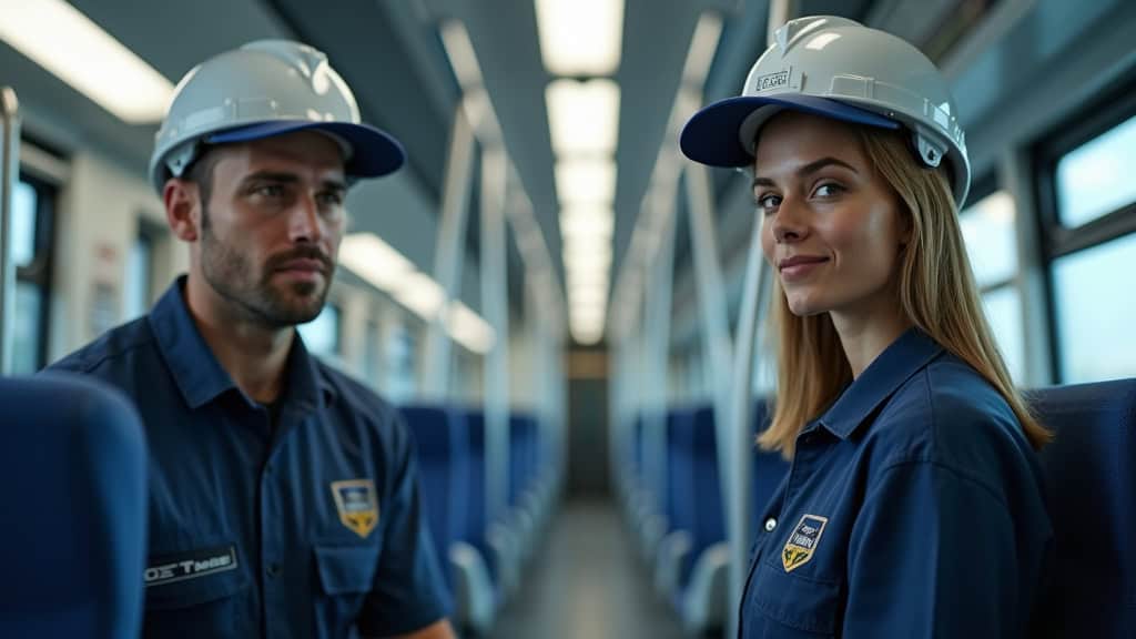 Technicien en train d