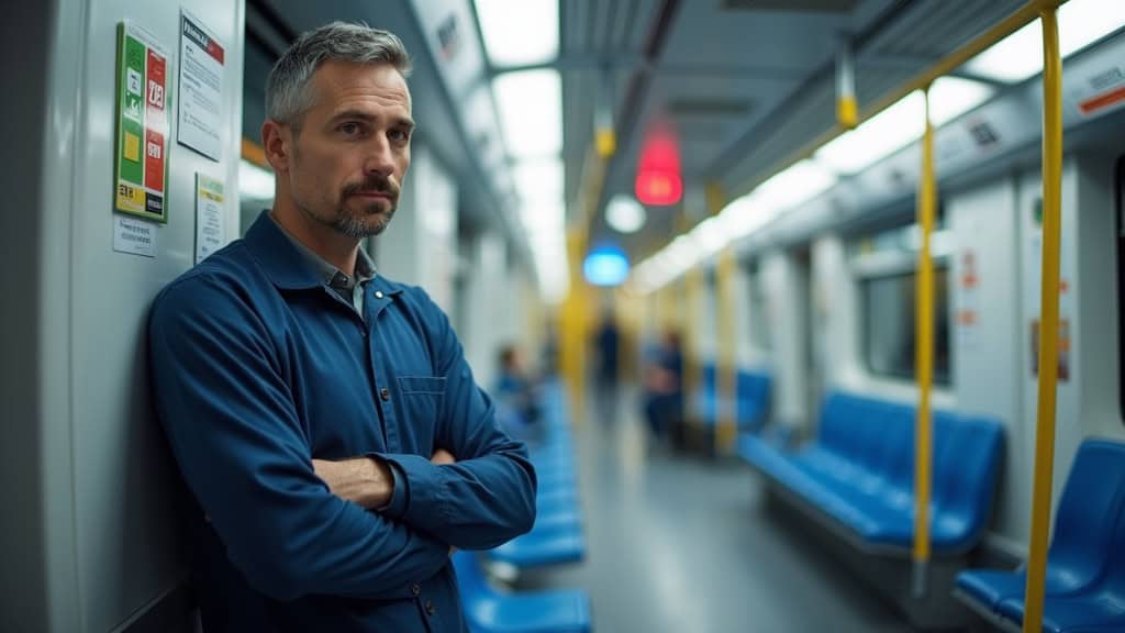 Technicien en train d