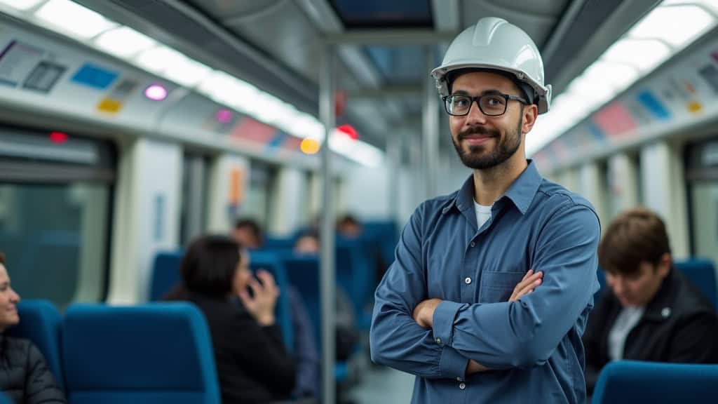 Technicien en train d