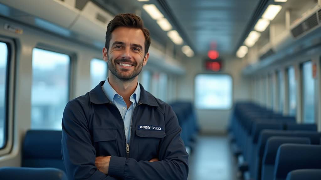 Technicien en train d