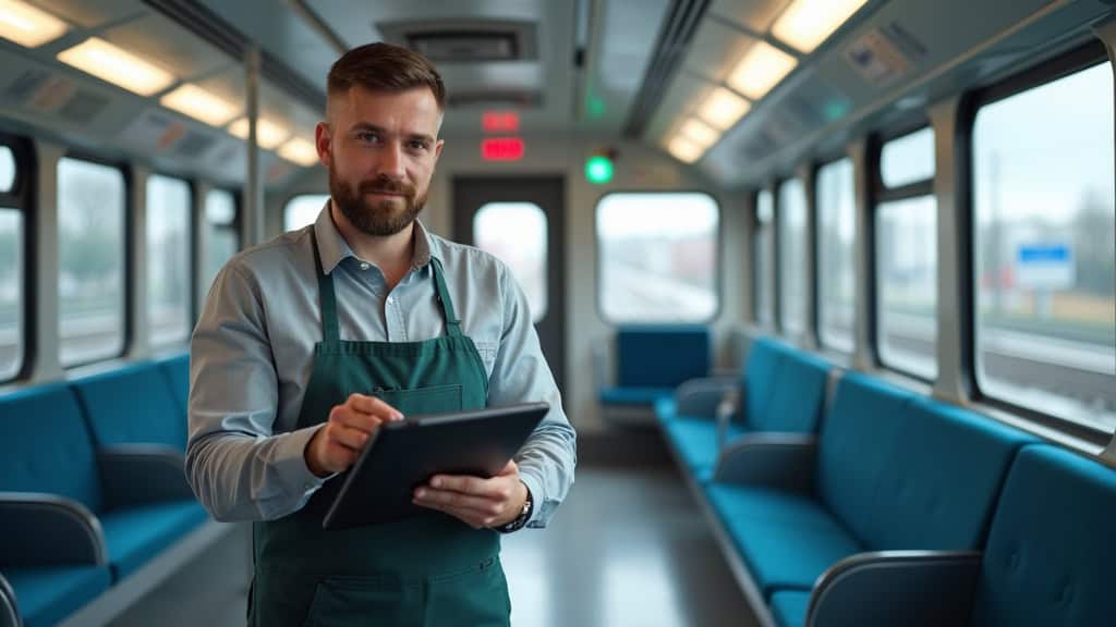 Technicien en train d