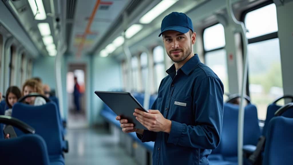 Technicien en train d