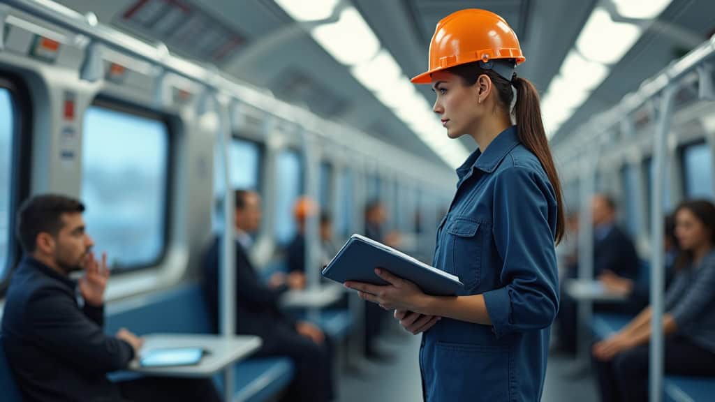 Technicien en train d