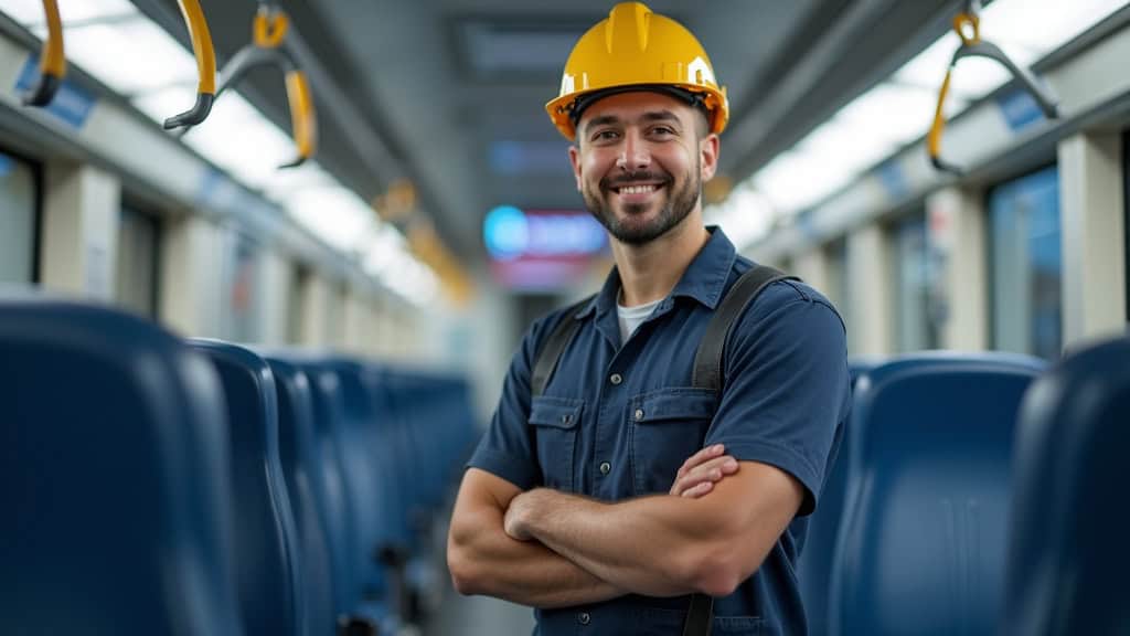 Technicien en train d