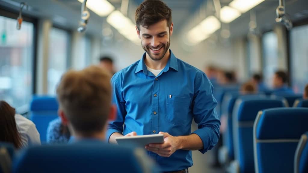 Technicien en train d