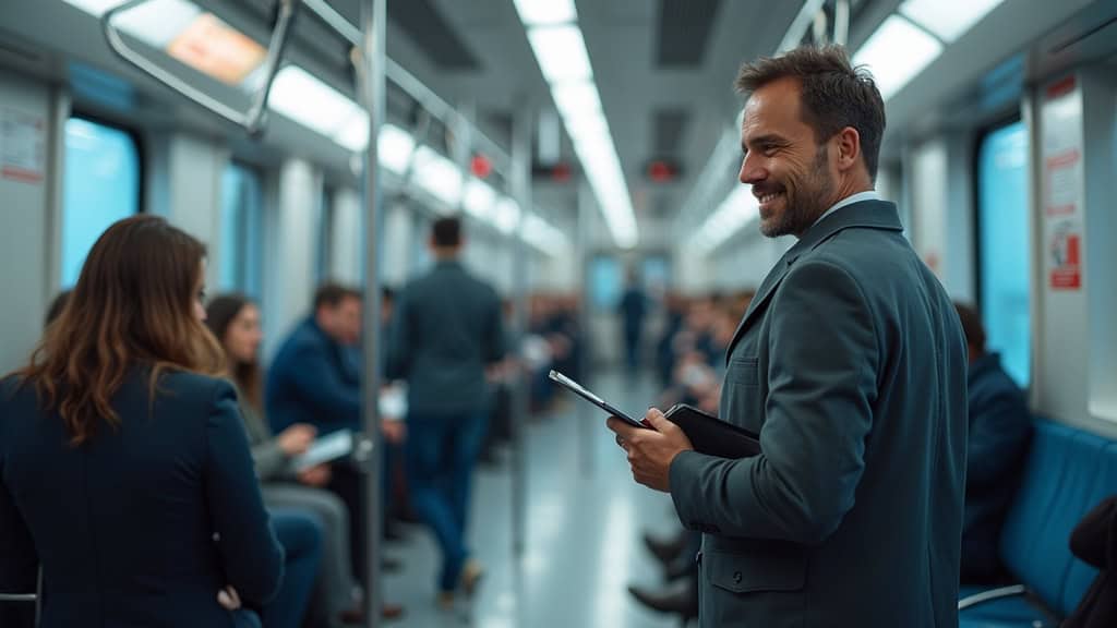 Technicien en train d