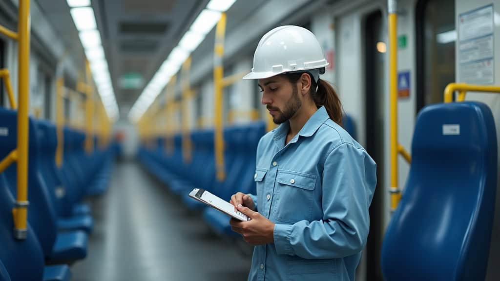 Technicien en train d