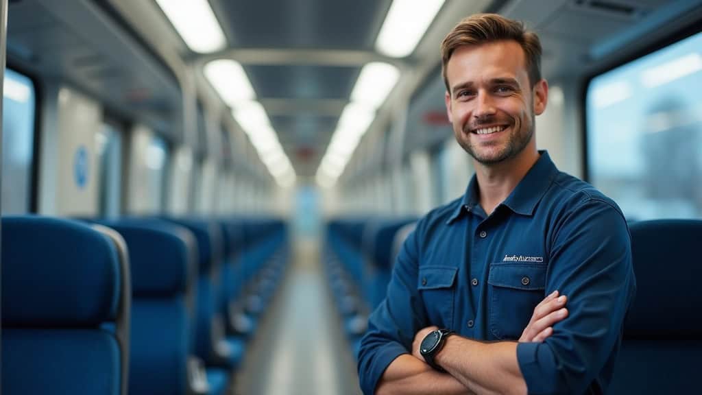 Technicien en train d