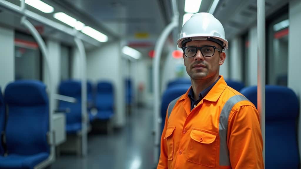 Technicien en train d