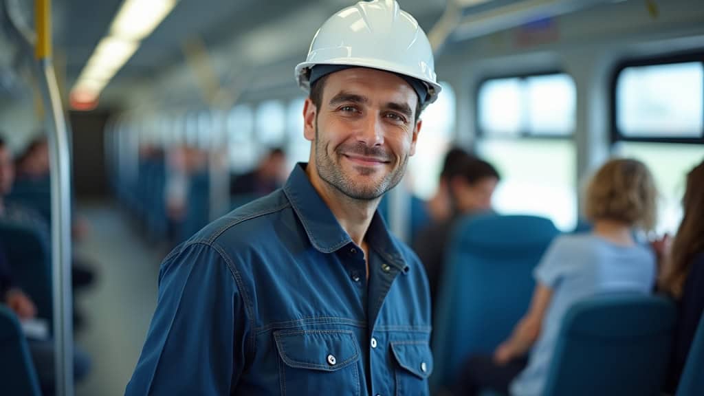 Technicien en train d